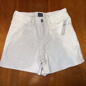 Girls Size 7 Gap Kids brand White Stretch Midi shorts
